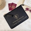 Personalised Destination Wedding Travel Document & Passport Wallet / Laptop Slip